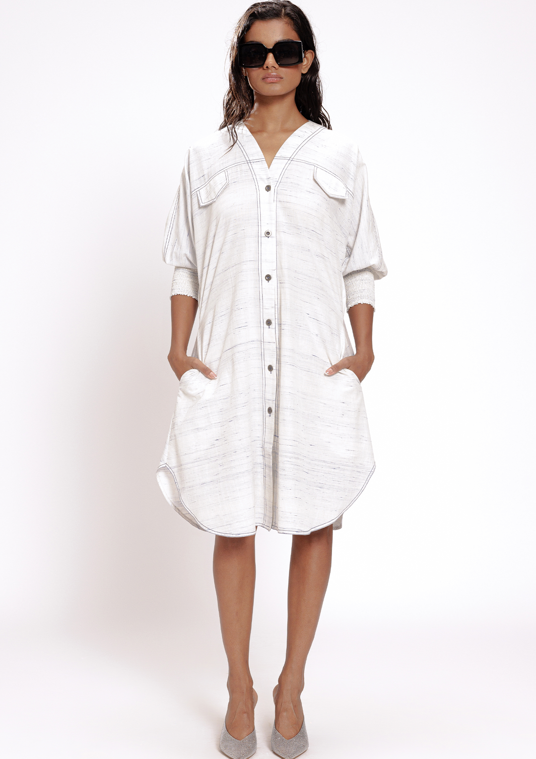 MALAI KULFI SHIRT DRESS