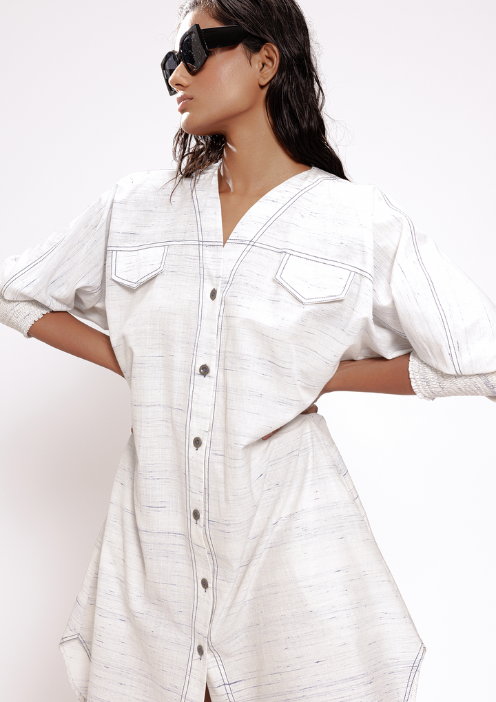 MALAI KULFI SHIRT DRESS